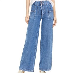 NWOT Free People Midnight City Wide-Leg Jeans